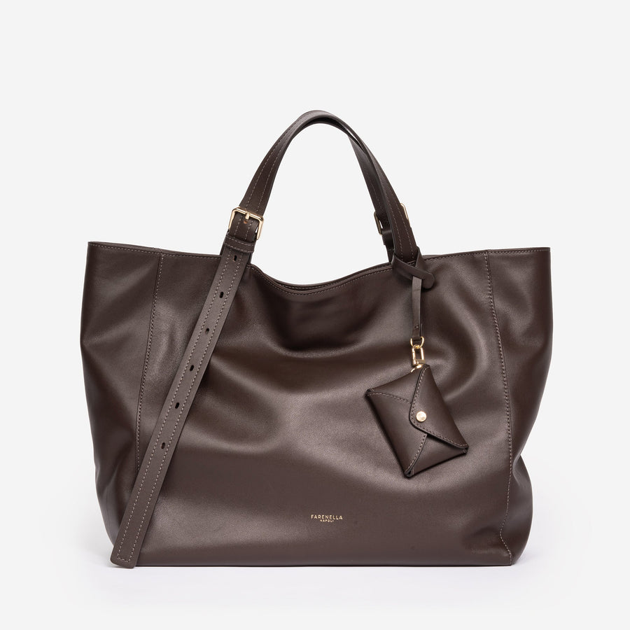 FARENELLA Azzurra S · Borsa shopper in pelle