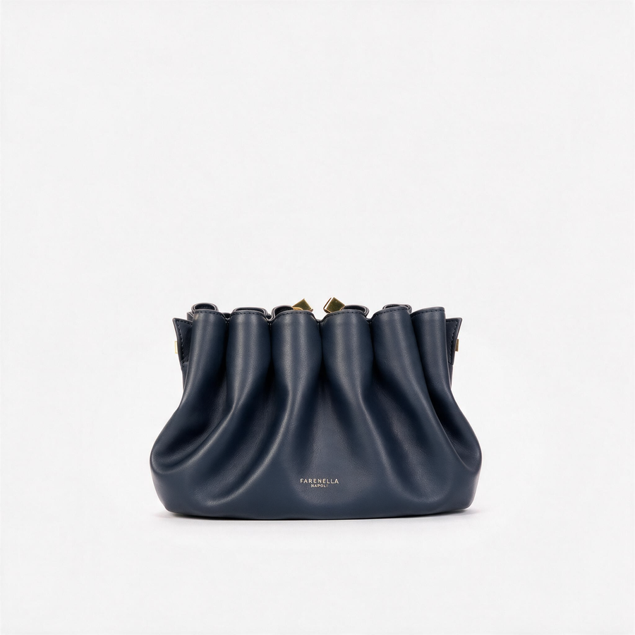 FARENELLA Sophie Mini · Borsa drappeggiata in pelle