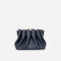 FARENELLA Sophie Mini · Bolso drapeado de piel · Azul noche