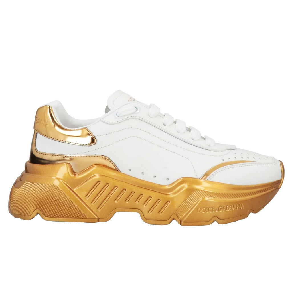 Dolce & Gabbana · Baskets Daymaster blanches et dorées