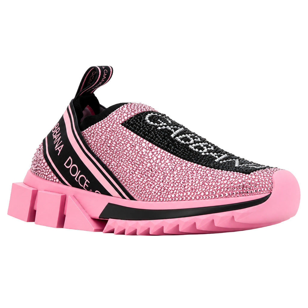 Dolce & Gabbana · Pink Sorrento Glitter Sneakers