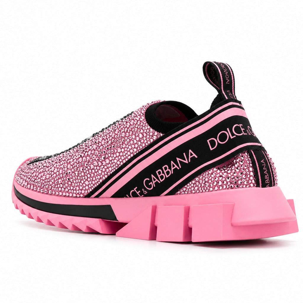 Dolce & Gabbana · Pink Sorrento Glitter Sneakers