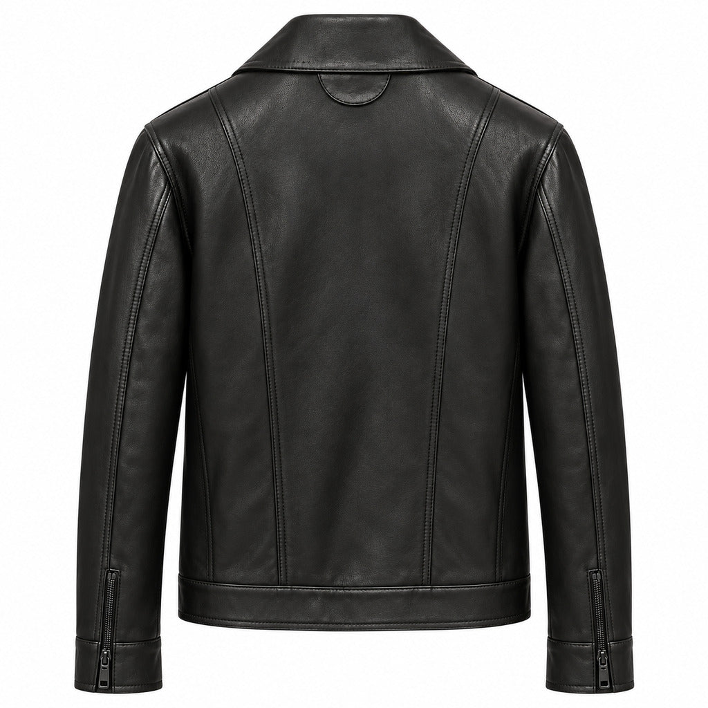 Dolce & Gabbana Men's Black Leather Biker Jacket