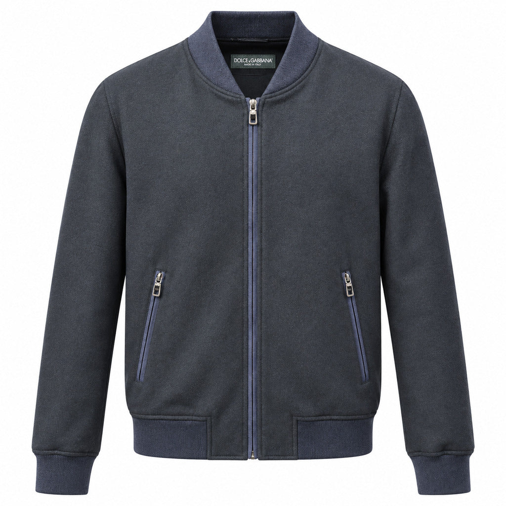 Dolce & Gabbana · Dunkelblaue Jacke aus Kaschmir und Seide