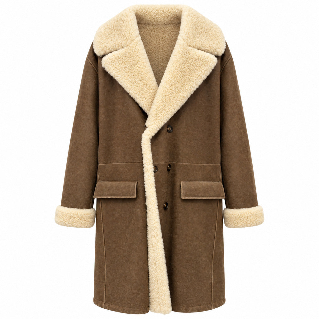 Dolce & Gabbana Men's Brown Leather Coat