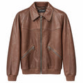 Dolce & Gabbana · Herren-Lederjacke in Dunkelbraun