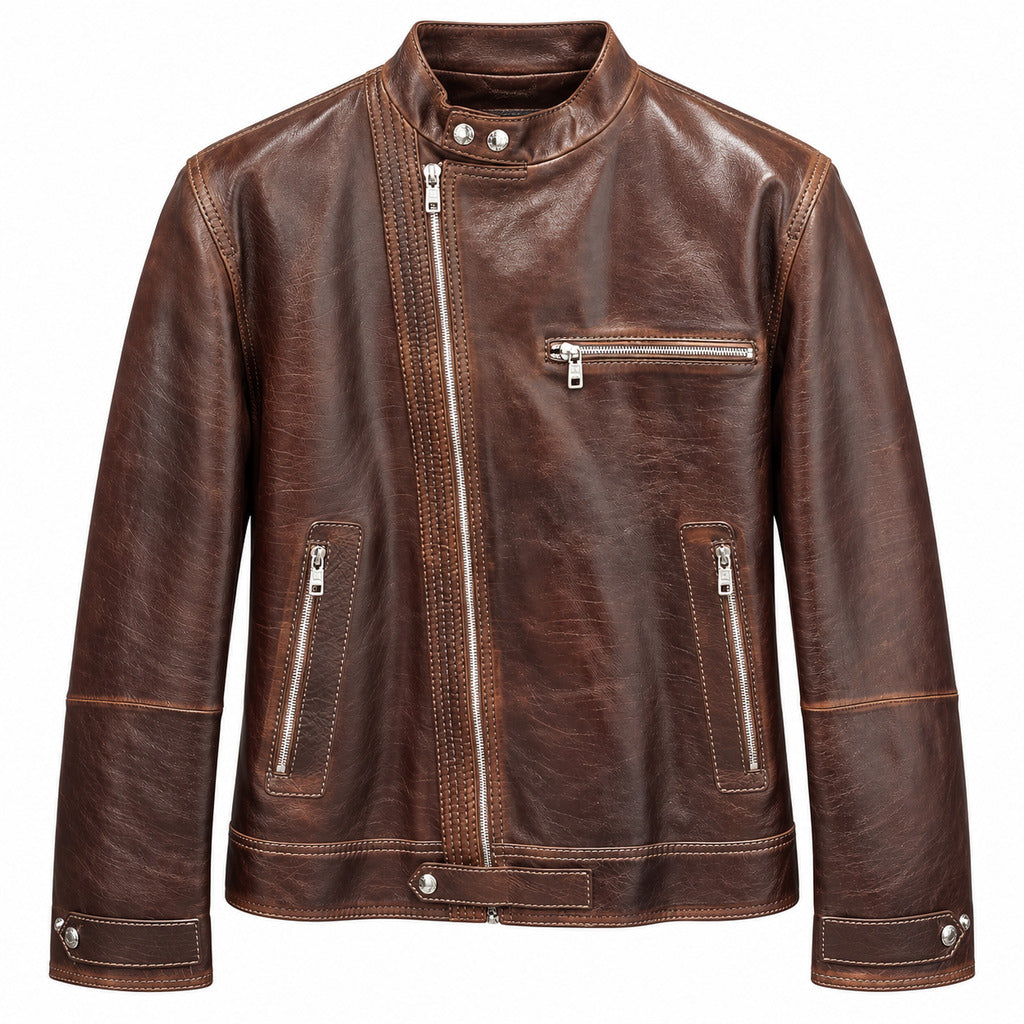Dolce & Gabbana · Lederjacke mit asymmetrischem Reißverschluss