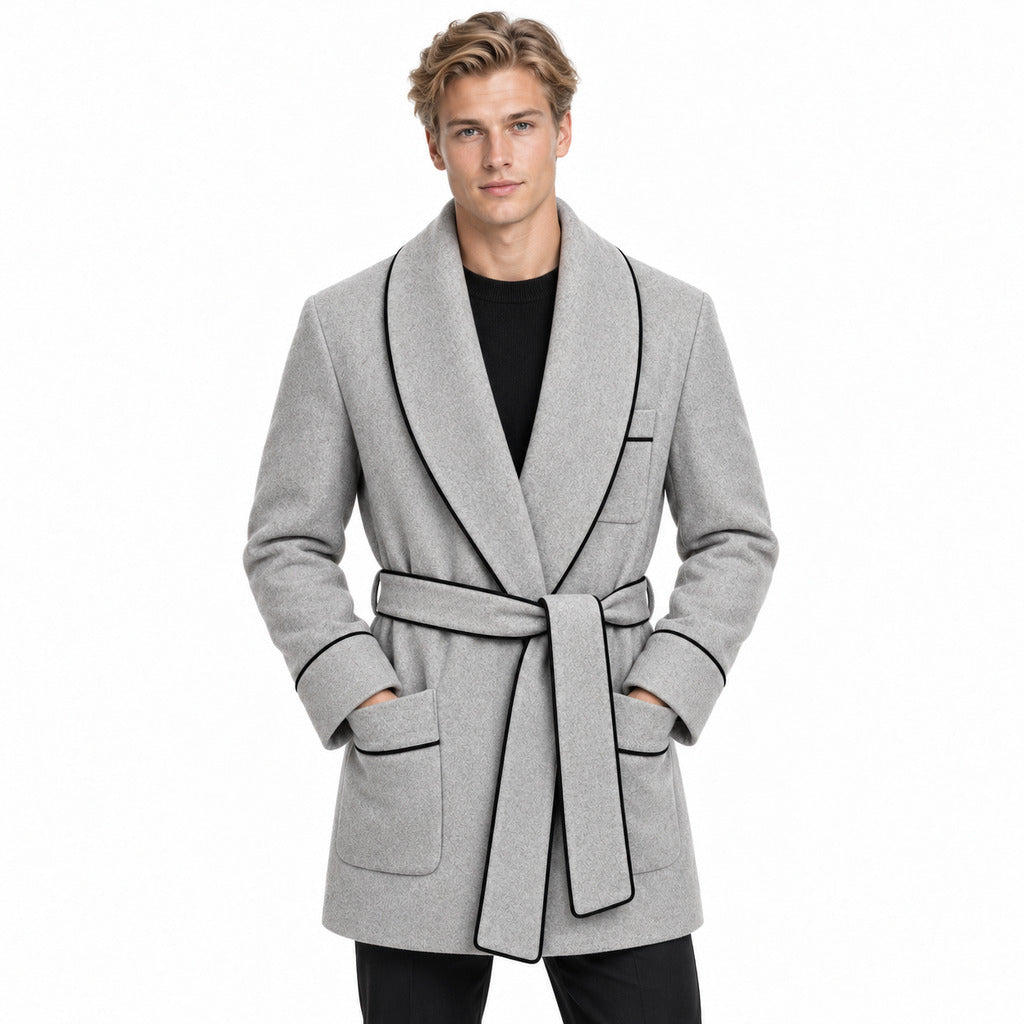 Dolce & Gabbana · Grauer Kaschmir-Mantel für Herren