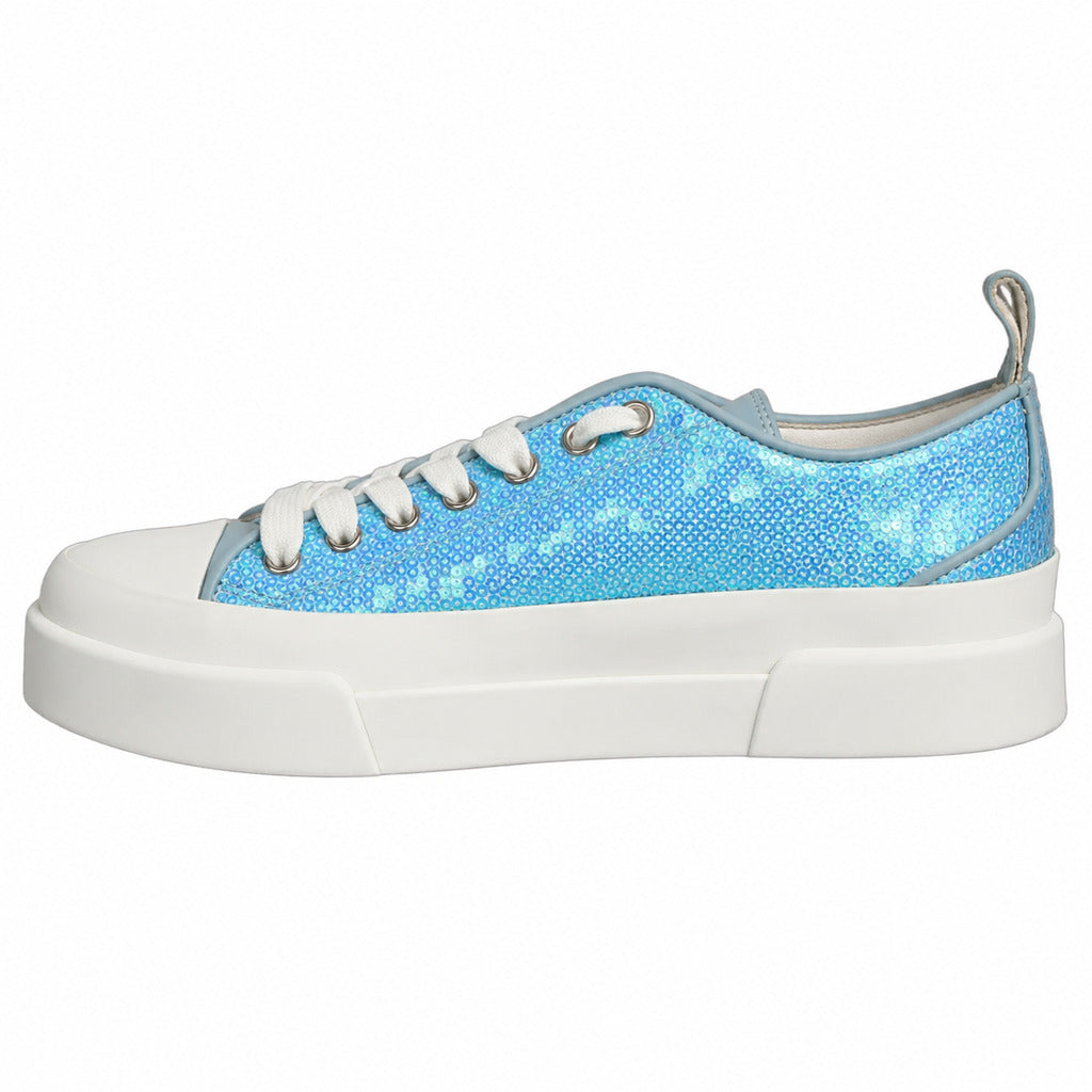 Dolce & Gabbana · Light Blue Sequin Sneakers
