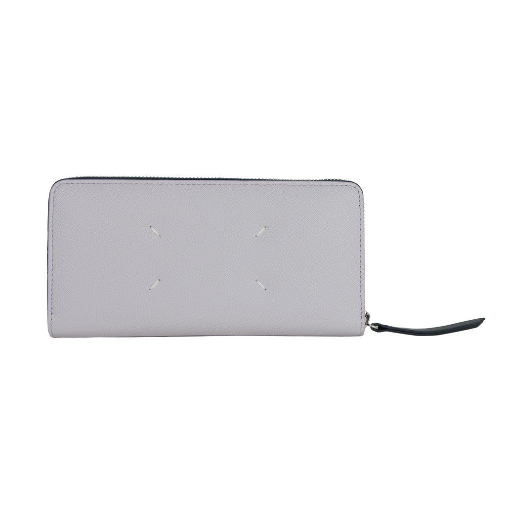 Maison Margiela Four-Stitches Zip-Around Wallet – Lilac