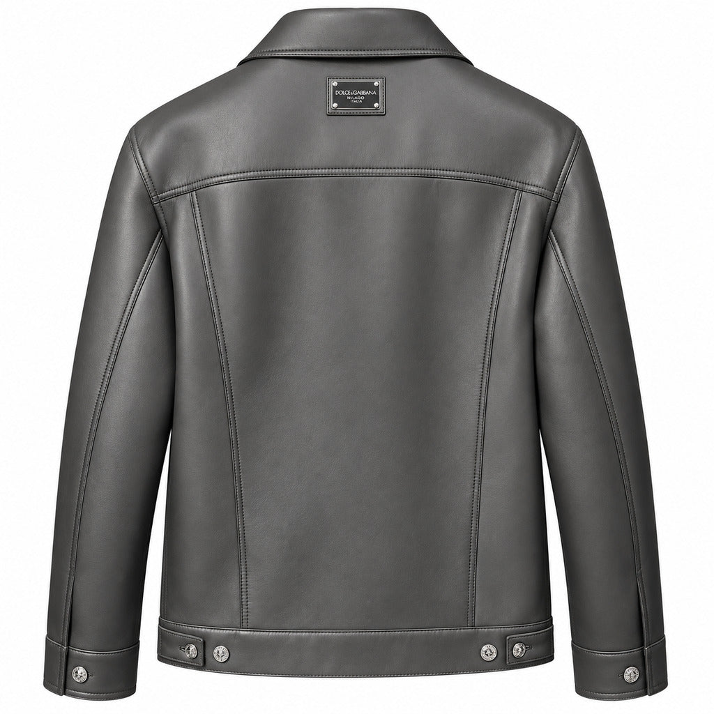 Dolce & Gabbana · Graue technische Jacke mit gummiertem Finish