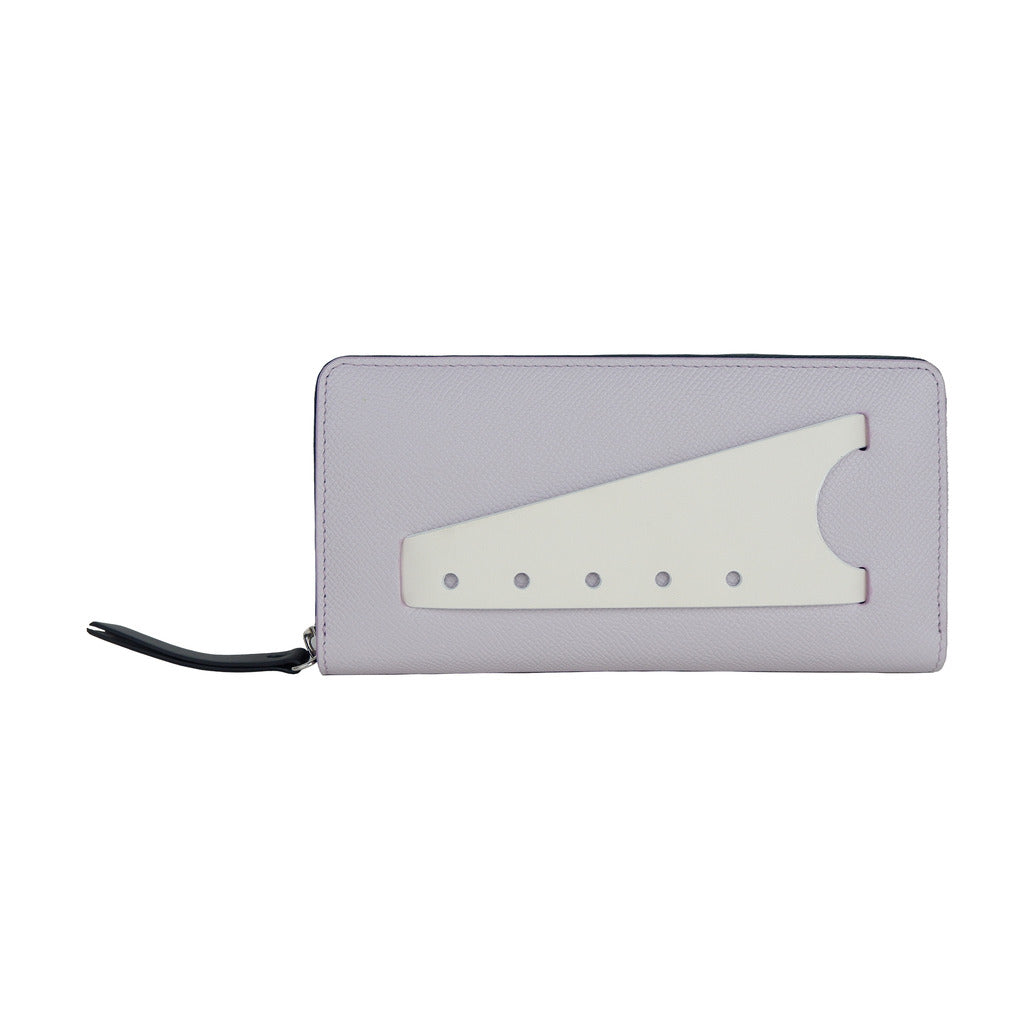 Maison Margiela Four-Stitches Zip-Around Wallet – Lilac