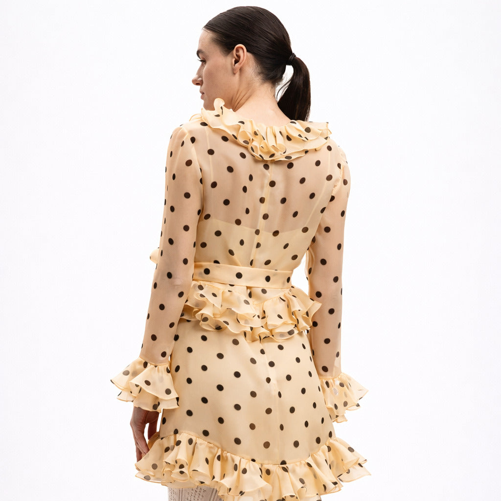 Valentino- Robe en soie à pois