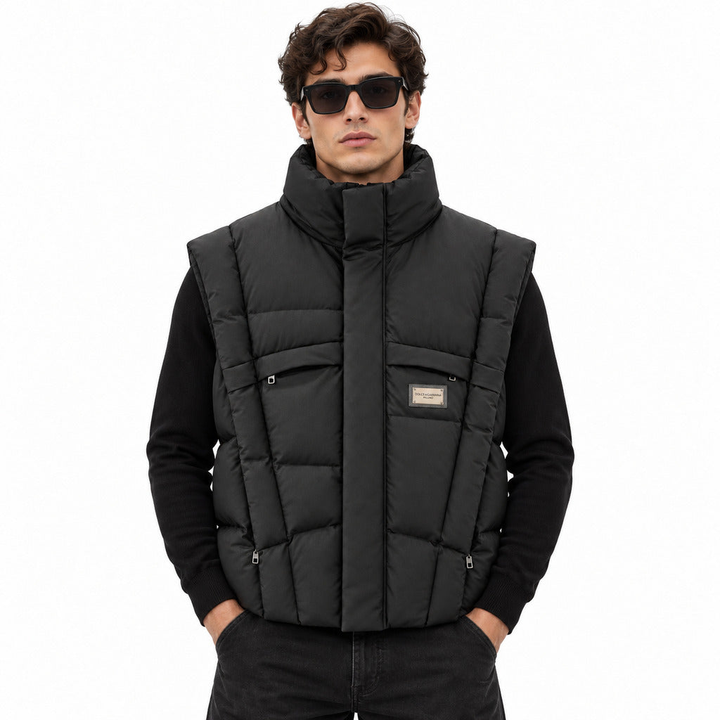 Dolce & Gabbana · Chaleco de seda negro para hombre