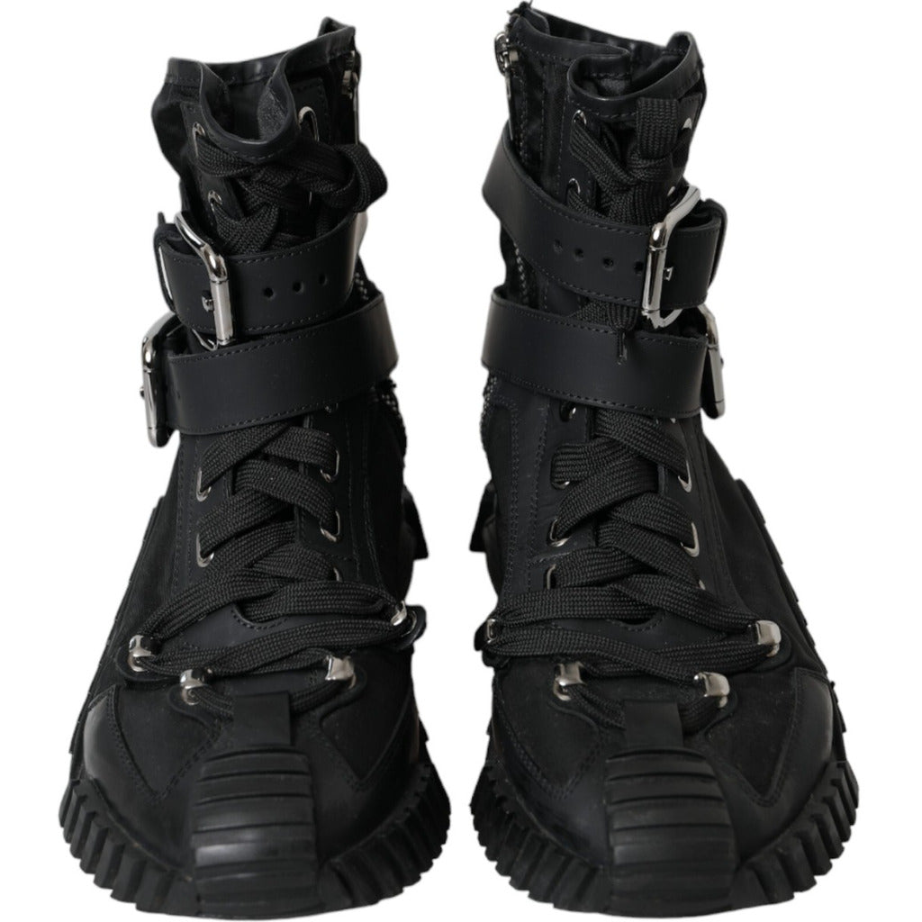 Dolce & Gabbana · Sneakers alte in nylon nero