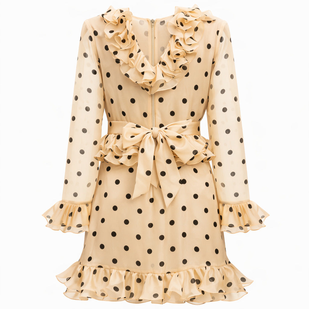 Valentino- Robe en soie à pois