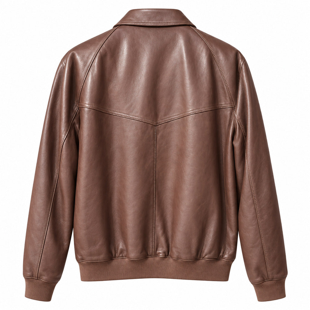 Dolce & Gabbana · Herren-Lederjacke in Dunkelbraun