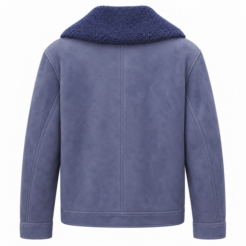 Dolce & Gabbana · Jacke aus blauem Schaffell mit Fell