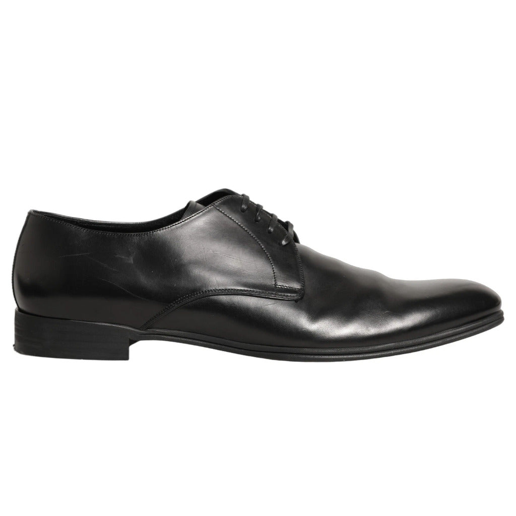 Dolce & Gabbana · Black Leather Derby Shoes