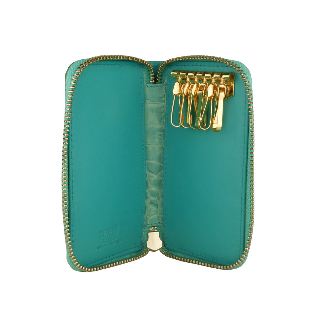 Cavalli Class Keira · Porte-clés en cuir turquoise