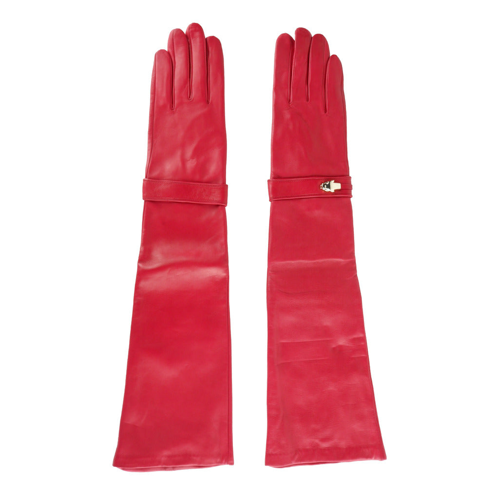 Cavalli Class Guantes de piel para mujer – Rojos