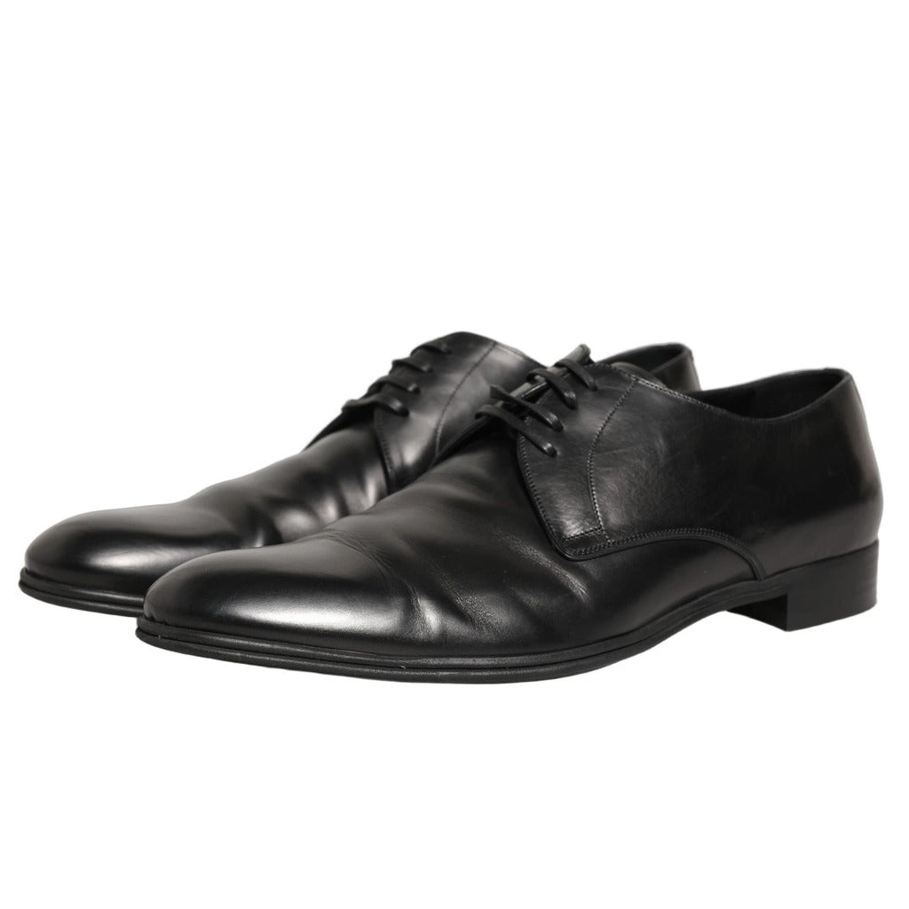 Dolce & Gabbana · Black Leather Derby Shoes