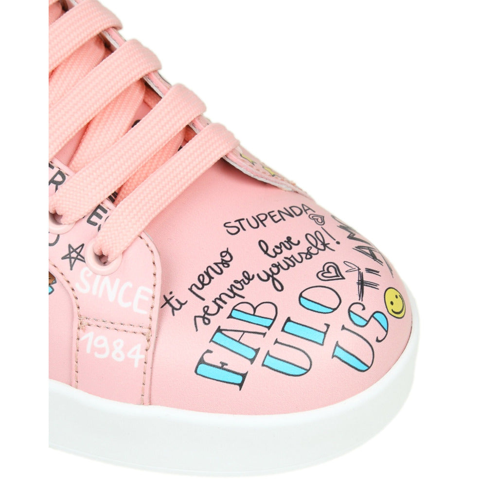 Dolce & Gabbana · Rosa Portofino Graffiti Sneaker